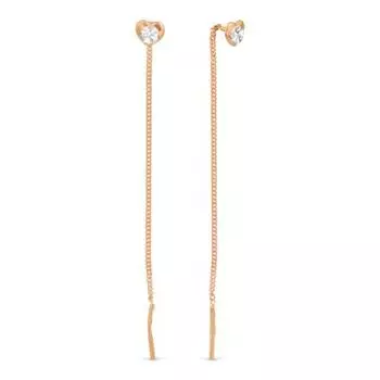 Серьги из красного золота Линии Любви