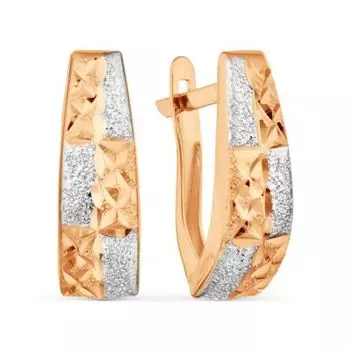 Серьги из красного золота Линии Любви