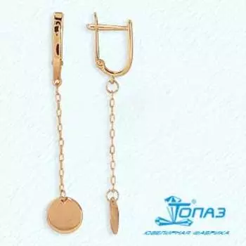 Серьги из красного золота Линии Любви