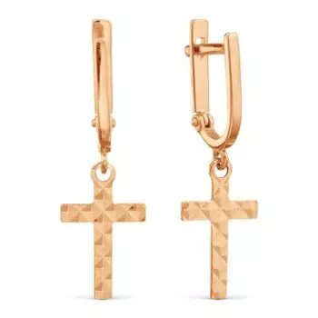 Серьги из красного золота Линии Любви