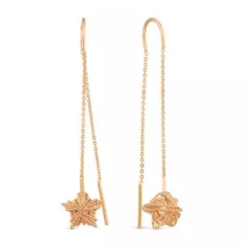 Серьги из красного золота Линии Любви