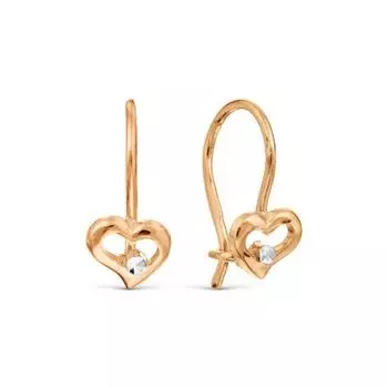 Серьги из красного золота Линии Любви