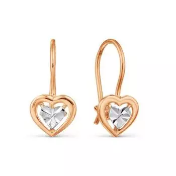 Серьги из красного золота Линии Любви