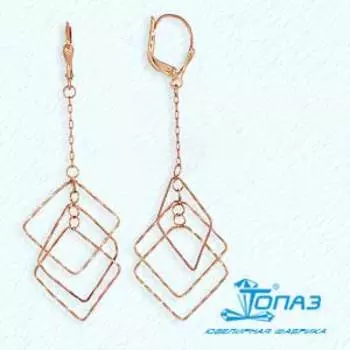 Серьги из красного золота Линии Любви
