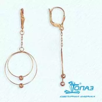 Серьги из красного золота Линии Любви