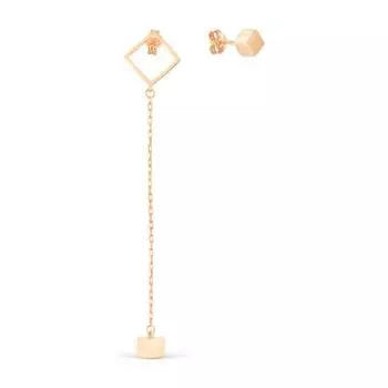 Серьги из красного золота Линии Любви