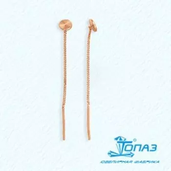Серьги из красного золота Линии Любви