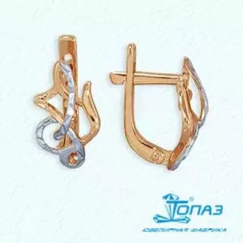 Серьги из красного золота Линии Любви