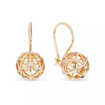 Серьги из красного золота Линии Любви