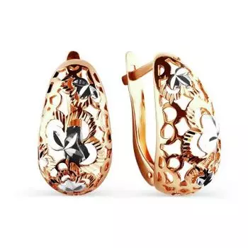 Серьги из красного золота Линии Любви