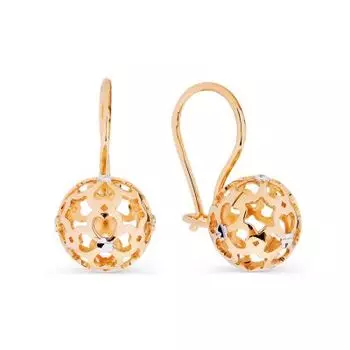 Серьги из красного золота Линии Любви