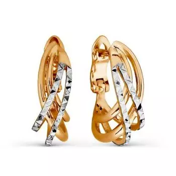 Серьги из красного золота Линии Любви