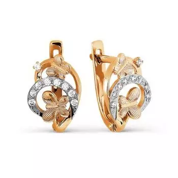 Серьги из красного золота Линии Любви