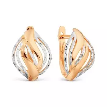 Серьги из красного золота Линии Любви