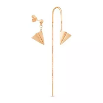 Серьги из красного золота Линии Любви