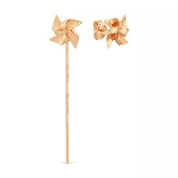 Серьги из красного золота Линии Любви