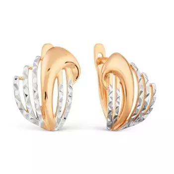 Серьги из красного золота Линии Любви