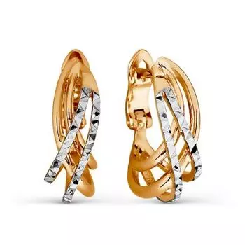 Серьги из красного золота Линии Любви