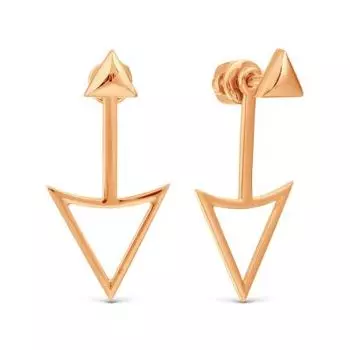 Серьги из красного золота Линии Любви