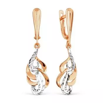 Серьги из красного золота Линии Любви