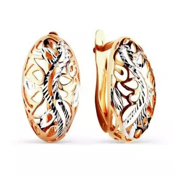 Серьги из красного золота Линии Любви