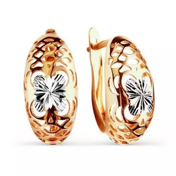 Серьги из красного золота Линии Любви