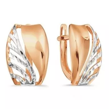 Серьги из красного золота Линии Любви