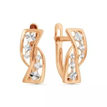 Серьги из красного золота Линии Любви