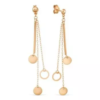 Серьги из красного золота Линии Любви