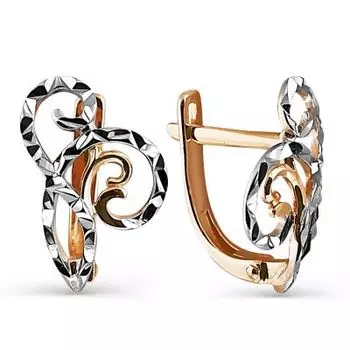 Серьги из красного золота Линии Любви