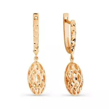 Серьги из красного золота Линии Любви