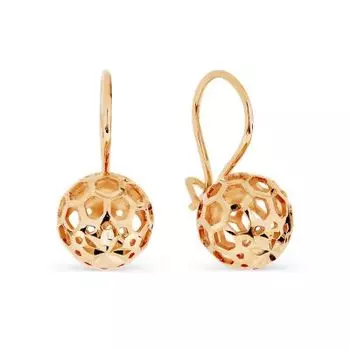 Серьги из красного золота Линии Любви