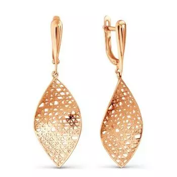 Серьги из красного золота Линии Любви