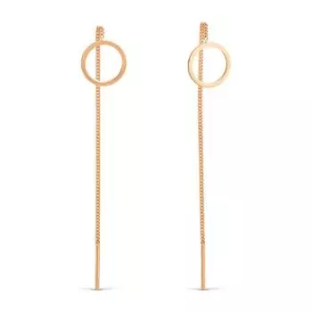 Серьги из красного золота Линии Любви