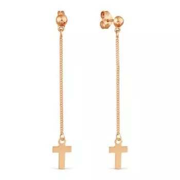 Серьги из красного золота Линии Любви