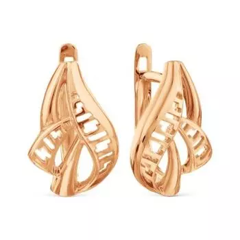 Серьги из красного золота Линии Любви
