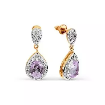 Серьги из красного золота Линии Любви