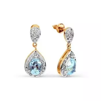 Серьги из красного золота Линии Любви