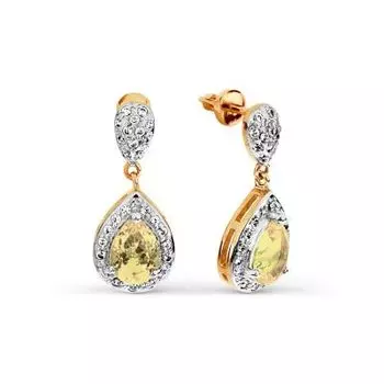 Серьги из красного золота Линии Любви