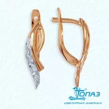 Серьги из красного золота Линии Любви