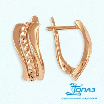 Серьги из красного золота Линии Любви