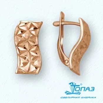 Серьги из красного золота Линии Любви