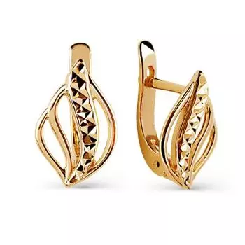 Серьги из красного золота Линии Любви