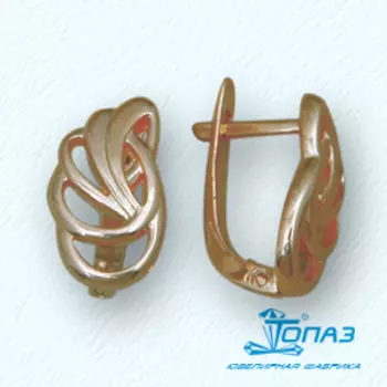 Серьги из красного золота Линии Любви