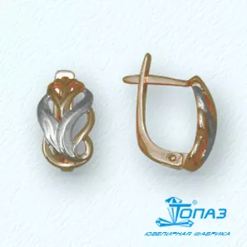 Серьги из красного золота Линии Любви