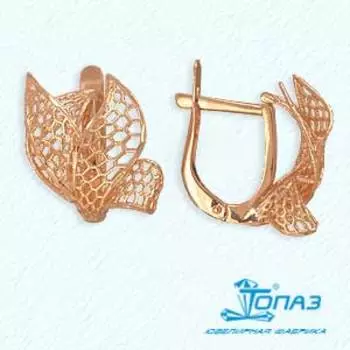 Серьги из красного золота Линии Любви