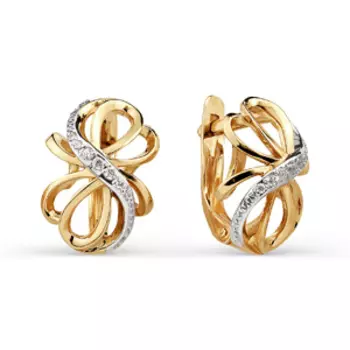 Серьги из красного золота Линии Любви