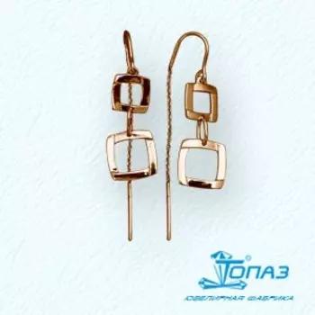 Серьги из красного золота Линии Любви