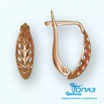 Серьги из красного золота Линии Любви