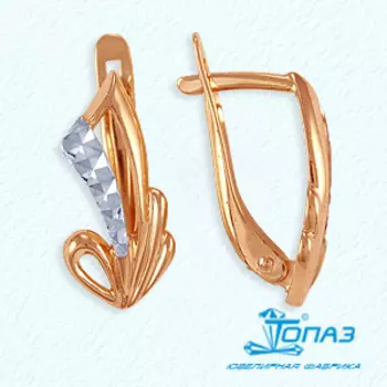 Серьги из красного золота Линии Любви
